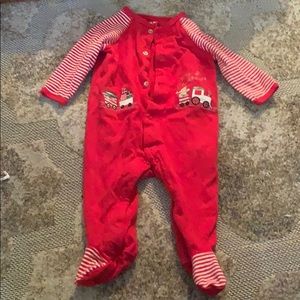 My first Christmas footie onesie